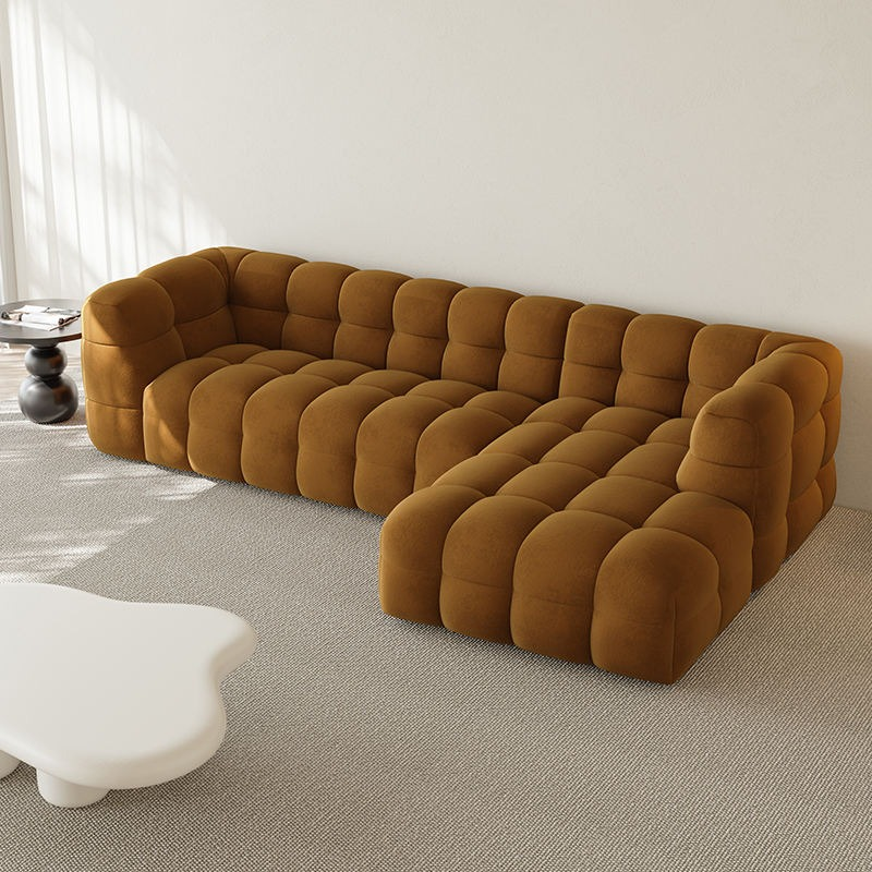 L-Shape Velvet Corner Sofa - كنب ركني مخملي على شكل حرف L
