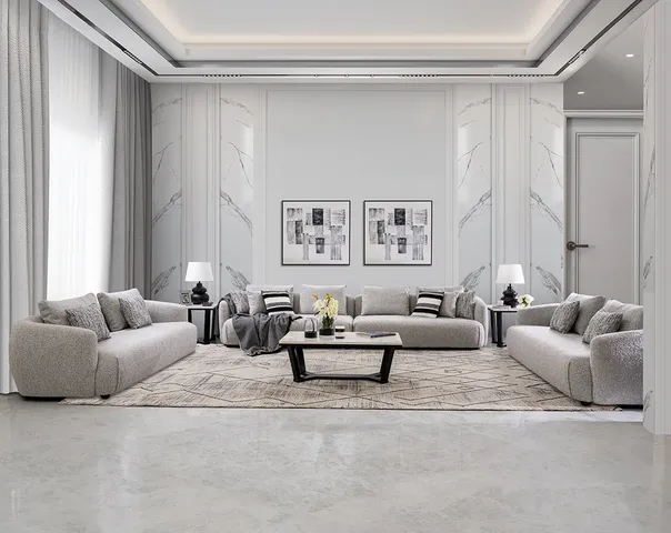 طقم كنب 3قطع سيتتين