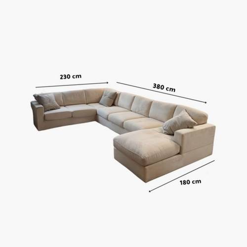Modern 6-Seater Sectional Sofa - كنبة ركنية عصرية 6 مقاعد