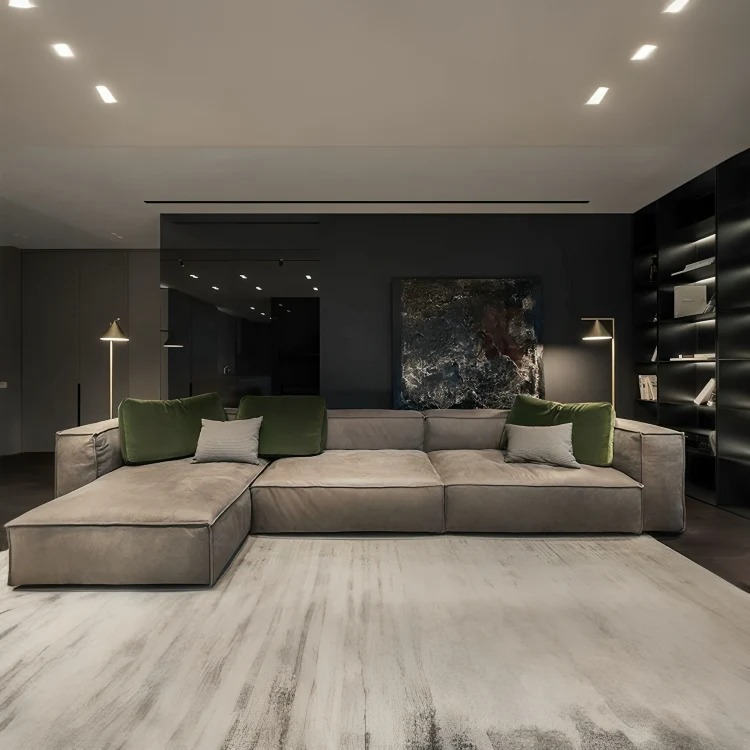 Modern L-Shape Sectional Sofa - كنب ركني عصري على شكل حرف L