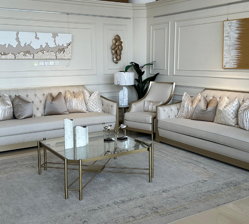 طقم كنب نيو كلاسيك 4 قطع - New Classic Sofa Set 4 Pieces