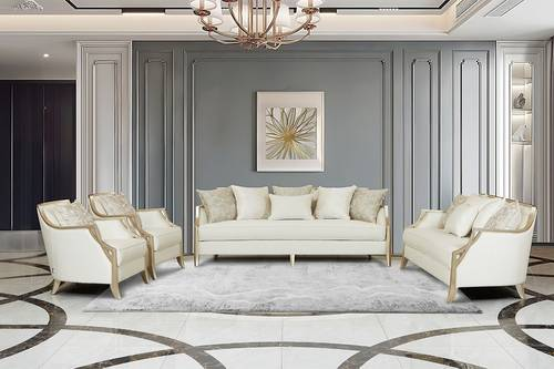 طقم كنب 4 قطع نيو كلاسيك - New Classic 4-Piece Sofa Set