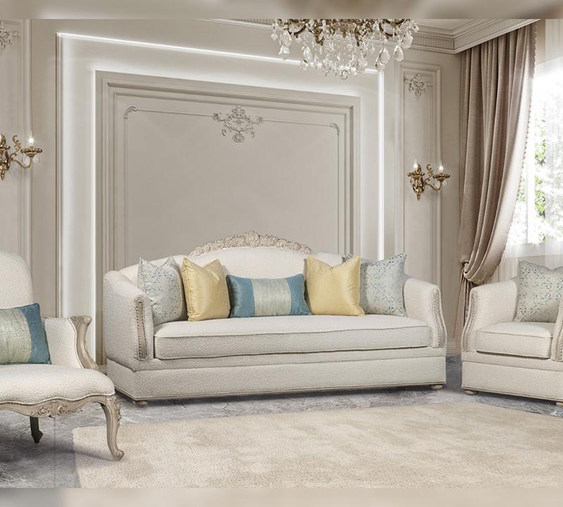 طقم كنب نيو كلاسيك 3 قطع - 3 Pieces Neo Classic Sofa Set