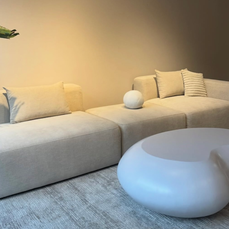 طقم كنب عصري بتصميم منخفض